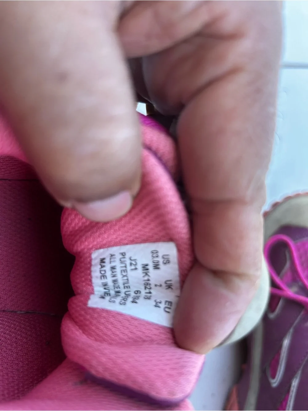 Merrell Kids Girl’s Purple and Pink Waterproof Hiking Boots Size 3